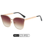 fashionable sunglasses cat eye brown