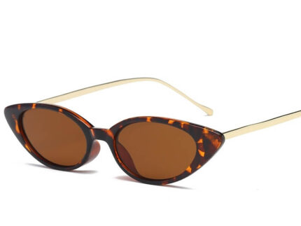 Fashion Trend Sunglasses Cat Eye Small Frame Brown