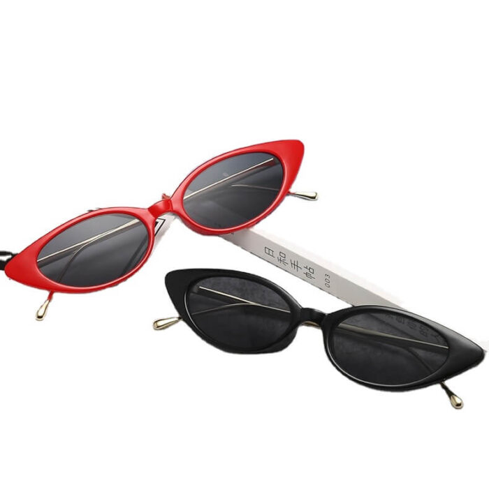 Fashion Trend Sunglasses Cat Eye Small Frame Red